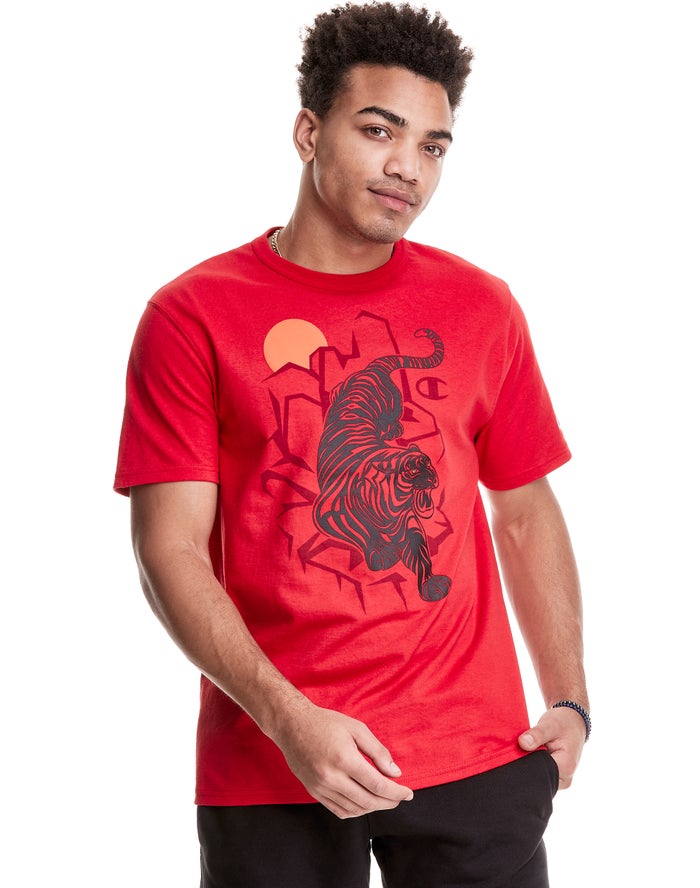 Camiseta Champion Hombre - Heritage Sprawling Tiger ( Rojas ) 1456209-DX